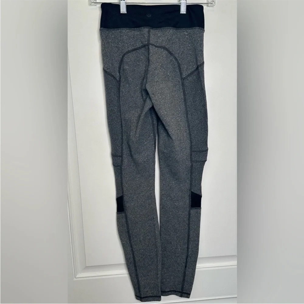 Lululemon Motivate‎ Pant Heathered Speckled Black / Black Size 4